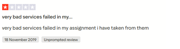 EduBirdie Trustpilot 1-star review screenshot