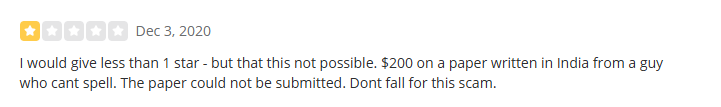 EduBirdie Yelp review screenshot